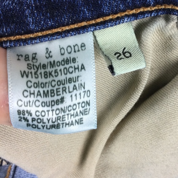 Rag & Bone Dash Chamberlain Wash Slouchy Fit Skinny Jeans Size 26 - Picture 11 of 12